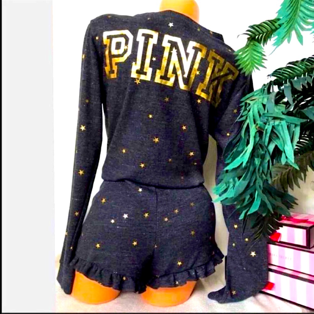 ADORABLE Victoria Secret PINK Thermal Sleep Romper